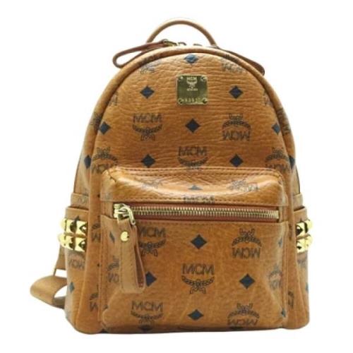 MCM Pre-owned Pre-owned Canvas axelremsvskor Brown, Dam