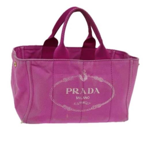 Prada Vintage Pre-owned Canvas prada-vskor Pink, Dam