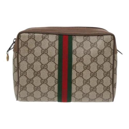 Gucci Vintage Pre-owned Laeder kuvertvskor Beige, Dam