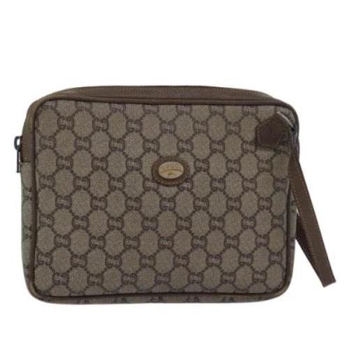 Gucci Vintage Pre-owned Laeder kuvertvskor Beige, Dam