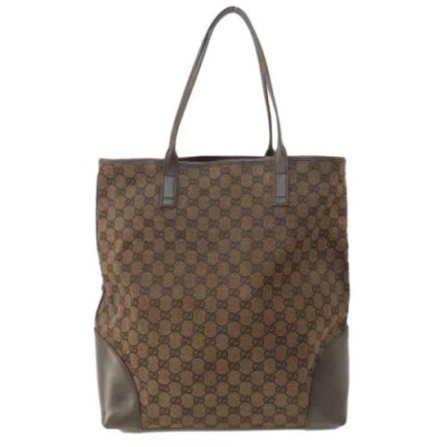 Gucci Vintage Pre-owned Canvas gucci-vskor Brown, Dam