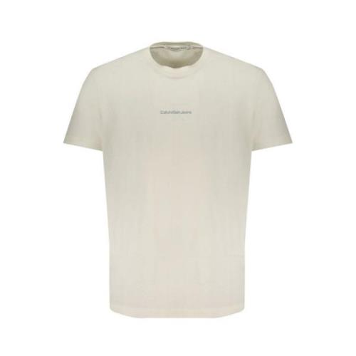 Calvin Klein Herr T-shirt med korta ärmar i bomull White, Herr