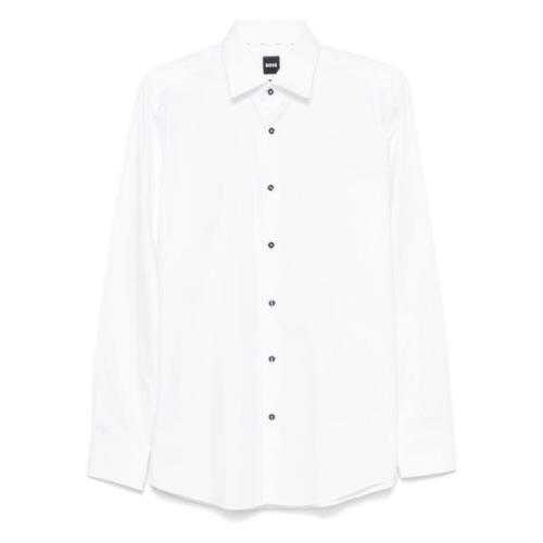 Hugo Boss Slim Fit Bomullsskjorta White, Herr