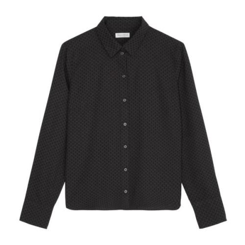 Marc O'Polo Vanlig heltryckt blus Black, Dam