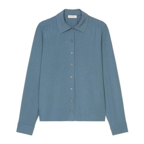 Marc O'Polo Vanlig jerseyblus Blue, Dam