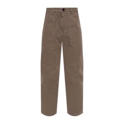 Stone Island Jeans med logotyp Brown, Herr