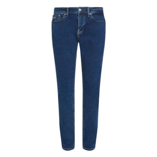 Tommy Hilfiger Slim Fit Denim Jeans med Logotyp Blue, Herr