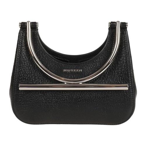 Alexander McQueen Svarta Mini Cross-Bar Väskor Black, Dam