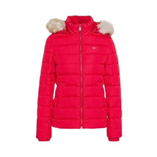 Tommy Jeans Huva Pufferjacka Red, Dam