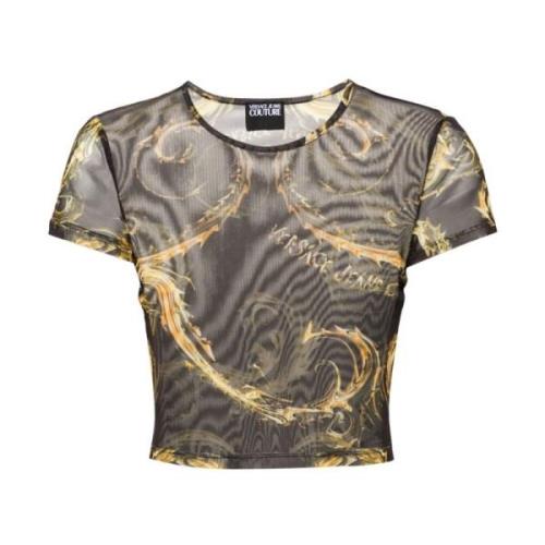 Versace Jeans Couture Svarta T-shirts och Polos ***cv Black, Dam