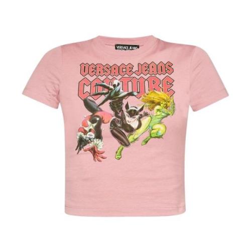 Versace Jeans Couture Rosa T-shirts och Polos för Kvinnor Pink, Dam