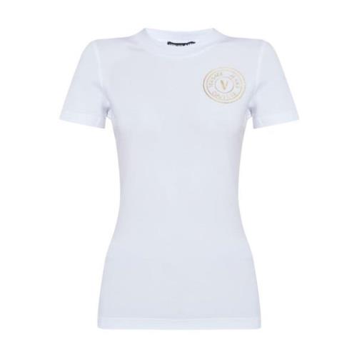 Versace Jeans Couture Vita T-shirts och Polos ***cv White, Dam