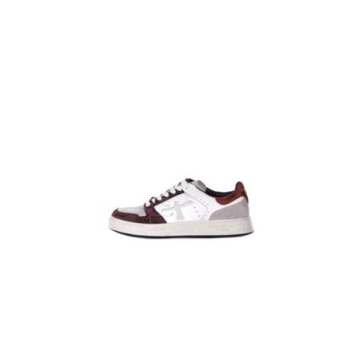 Premiata Logo Sneakers Mocka Gummisula White, Herr