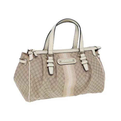 Celine Vintage Pre-owned Canvas handvskor Beige, Dam