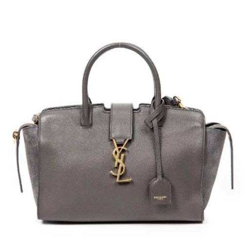 Yves Saint Laurent Vintage Pre-owned Laeder axelremsvskor Gray, Dam