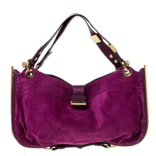 Jimmy Choo Pre-owned Pre-owned Laeder axelremsvskor Purple, Dam