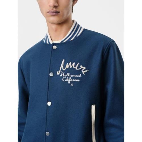 Amiri Hollywood Bomber Jacket Blue, Herr