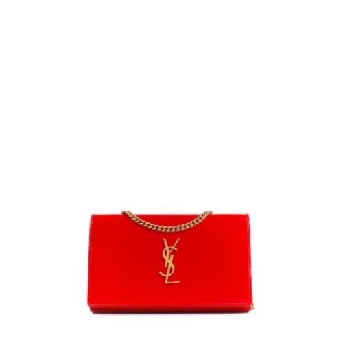 Yves Saint Laurent Vintage Pre-owned Laeder crossbodyvskor Red, Dam