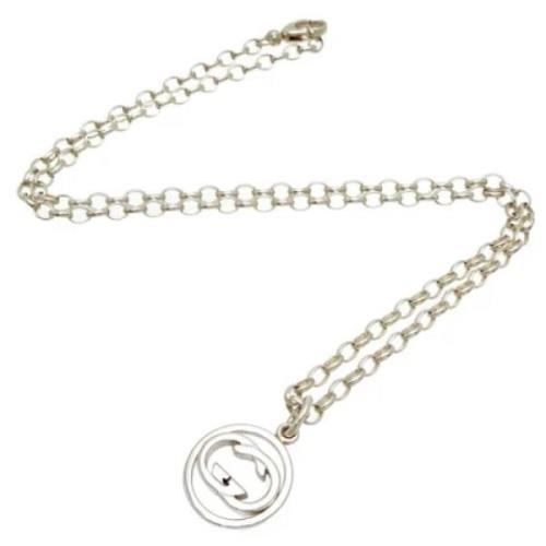 Gucci Vintage Pre-owned Silver halsband Gray, Dam