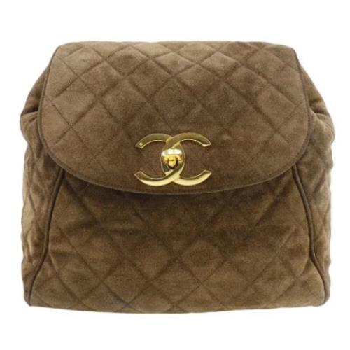 Chanel Vintage Pre-owned Mocka ryggsckar Brown, Dam