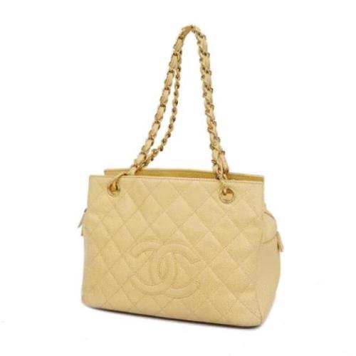 Chanel Vintage Pre-owned Laeder chanel-vskor Beige, Dam