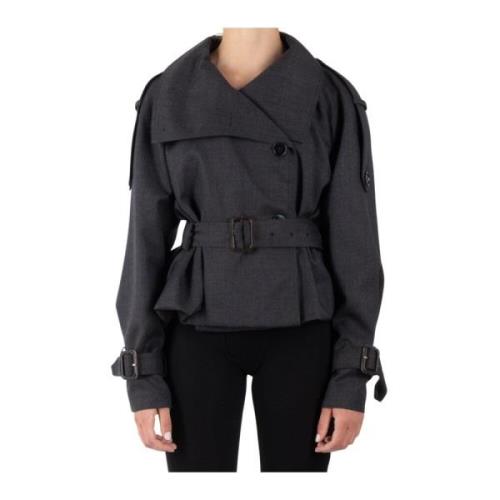 Acne Studios Svart Ylleblandningsjacka Black, Dam