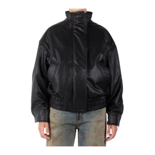 Acne Studios Svart Polyester Elastan Jacka Black, Dam