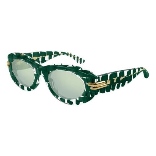 Bottega Veneta Stiliga solglasögon Bv1322S färg 003 Green, Dam