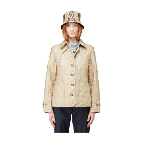 Burberry Quiltad Jacka Beige, Dam