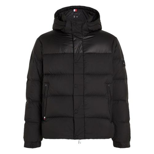 Tommy Hilfiger Svart Huva Pufferjacka Black, Herr