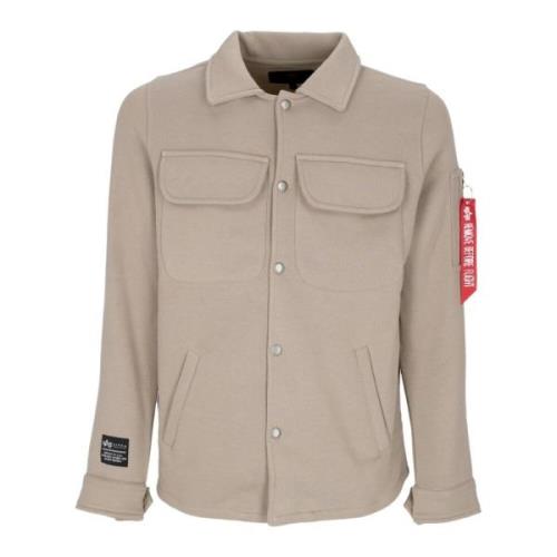 Alpha Industries Vintage Sand Vadderad Herr Overshirt Beige, Herr