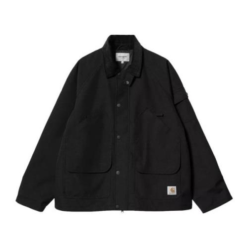 Carhartt Wip Svart Nylon Canvas Jacka Black, Herr