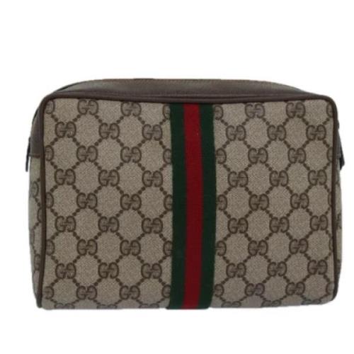 Gucci Vintage Pre-owned Laeder kuvertvskor Beige, Dam