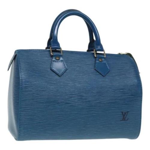 Louis Vuitton Vintage Pre-owned Laeder handvskor Blue, Dam