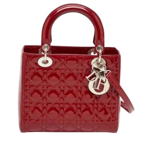 Dior Vintage Pre-owned Laeder totevskor Red, Dam