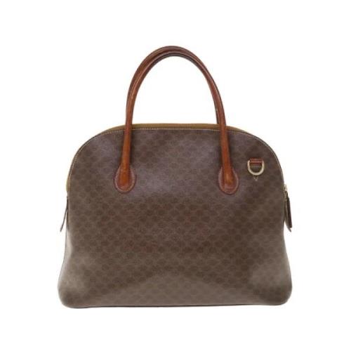 Celine Vintage Pre-owned Canvas handvskor Brown, Dam