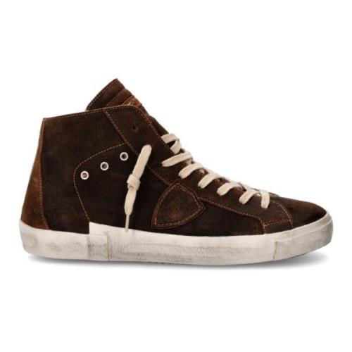 Philippe Model Sneakers Prsx Tennis Men, Cognac Brown, Herr