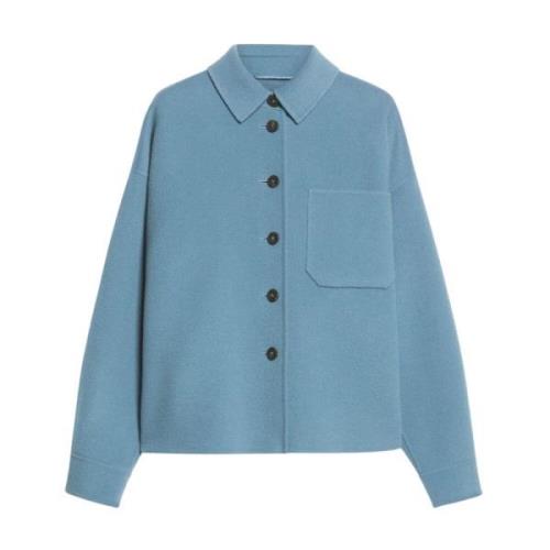 Max Mara Weekend Ren ullskjortjacka Blue, Dam