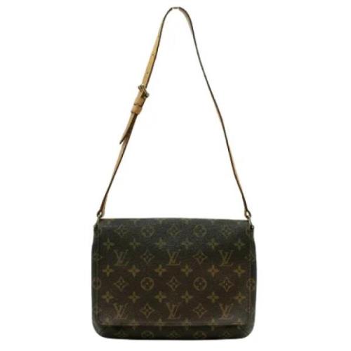 Louis Vuitton Vintage Pre-owned Canvas axelremsvskor Brown, Dam