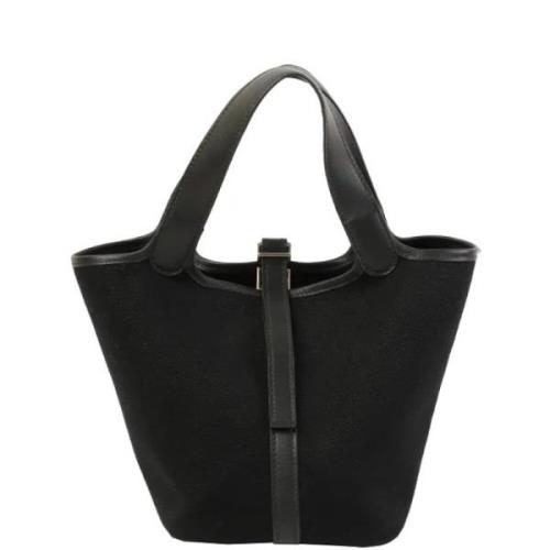 Hermès Vintage Pre-owned Canvas handvskor Black, Dam