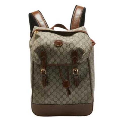 Gucci Vintage Pre-owned Tyg ryggsckar Brown, Herr