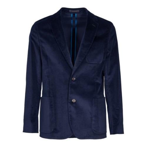 PS By Paul Smith Blå Sammet Jacka Aw24 Blue, Herr