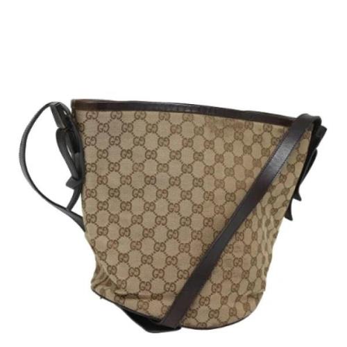 Gucci Vintage Pre-owned Canvas gucci-vskor Brown, Dam