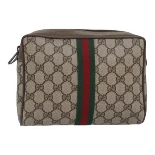 Gucci Vintage Pre-owned Laeder kuvertvskor Beige, Dam