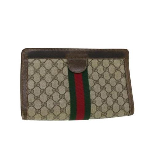 Gucci Vintage Pre-owned Canvas gucci-vskor Brown, Dam