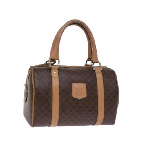 Celine Vintage Pre-owned Canvas handvskor Brown, Dam