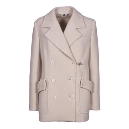 Fay Brun Ull Kashmir Blandning Peacoat Beige, Dam