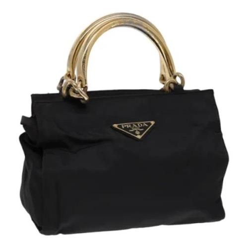 Prada Vintage Pre-owned Nylon handvskor Black, Dam