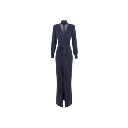 Elisabetta Franchi Elegant Klänning för Speciella Tillfällen Blue, Dam