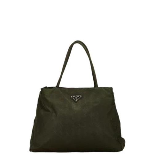 Prada Vintage Pre-owned Tyg prada-vskor Green, Dam